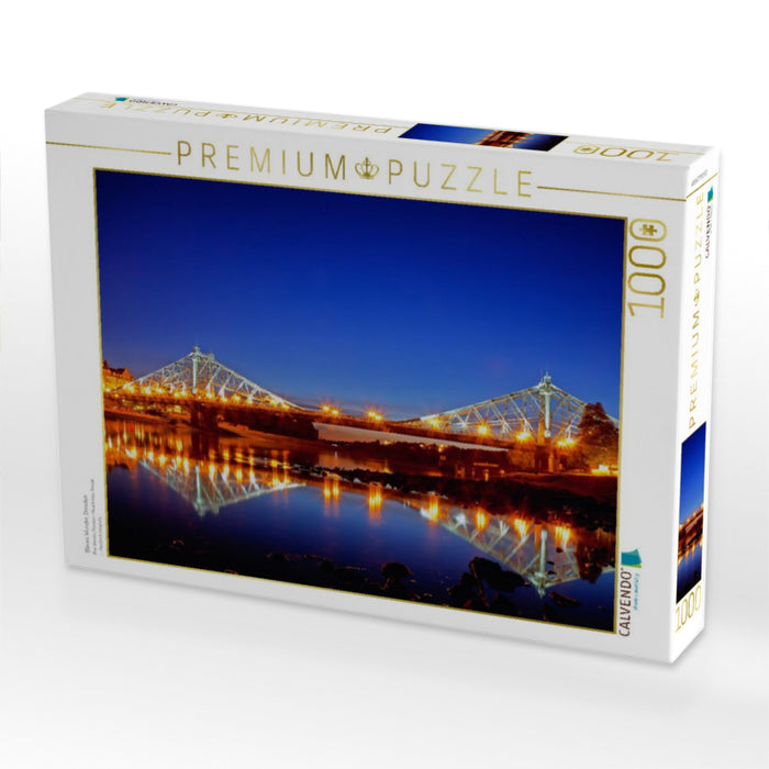 Blaues Wunder, Dresden - CALVENDO Foto-Puzzle'