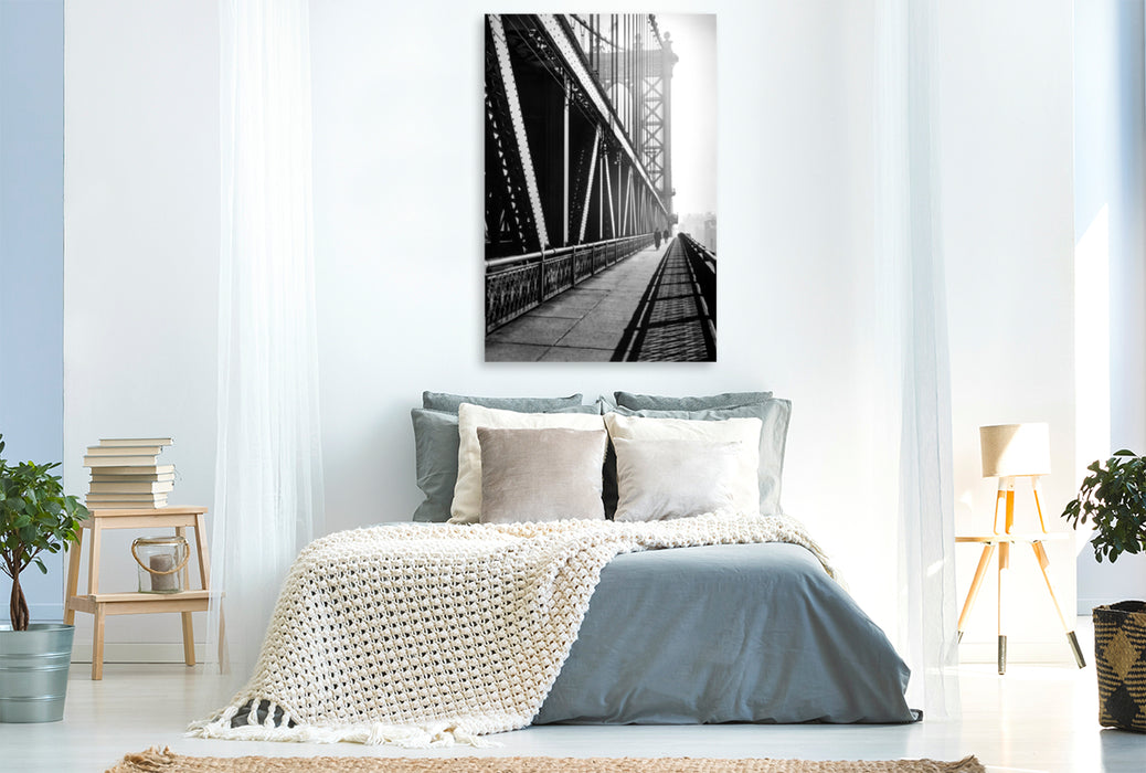 Premium Textil-Leinwand Premium Textil-Leinwand 80 cm x 120 cm  hoch Manhattan Bridge, 1936