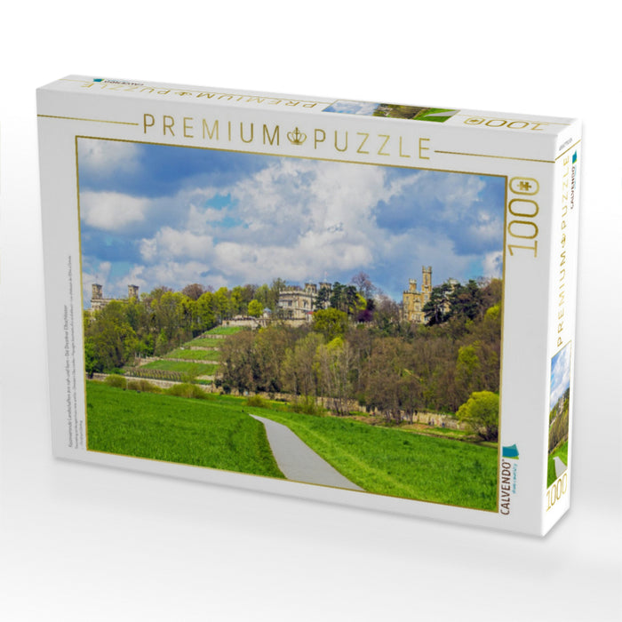 Faszinierende Landschaften aus nah und fern - Die Dresdner Elbschlösser - CALVENDO Foto-Puzzle'