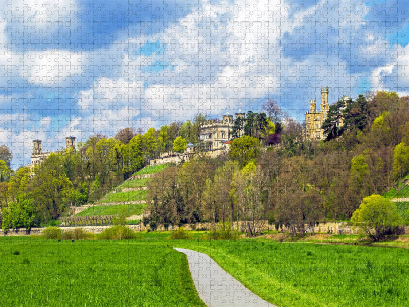 Faszinierende Landschaften aus nah und fern - Die Dresdner Elbschlösser - CALVENDO Foto-Puzzle'
