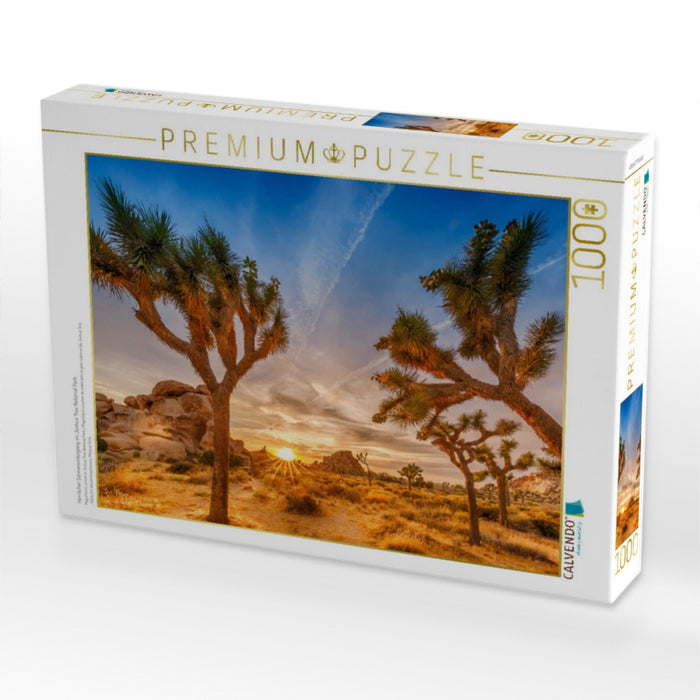 Herrlicher Sonnenuntergang im Joshua Tree National Park - CALVENDO Foto-Puzzle'