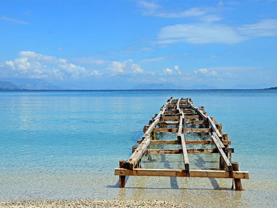 Holzsteg im Meer - CALVENDO Foto-Puzzle'
