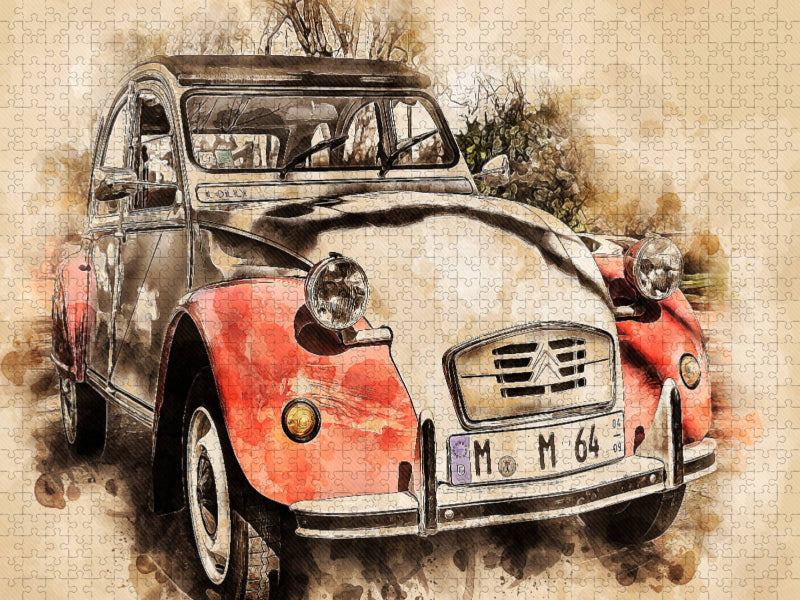 Ein Motiv aus dem Kalender Die Ente, Deux Chevaux, 2CV - CALVENDO Foto-Puzzle'