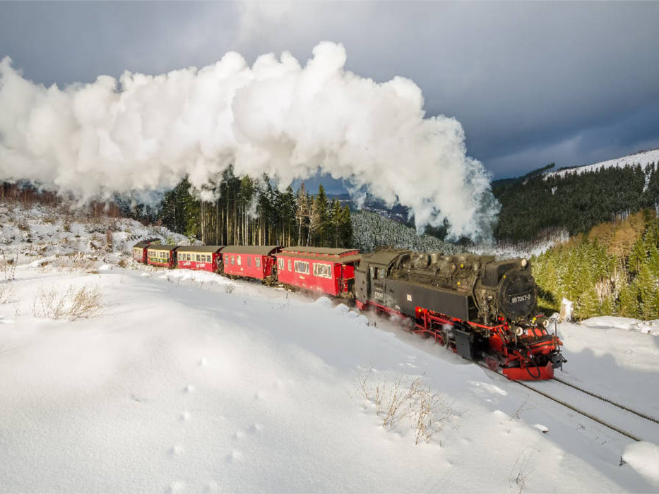 Brockenbahn bei Drei Annen - CALVENDO Foto-Puzzle'