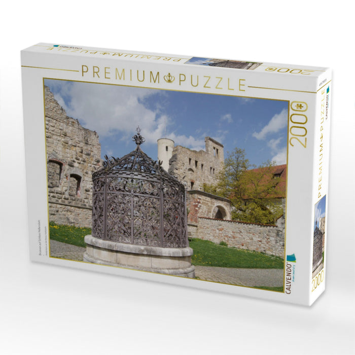 Fountain at Hellenstein Castle - CALVENDO photo puzzle 