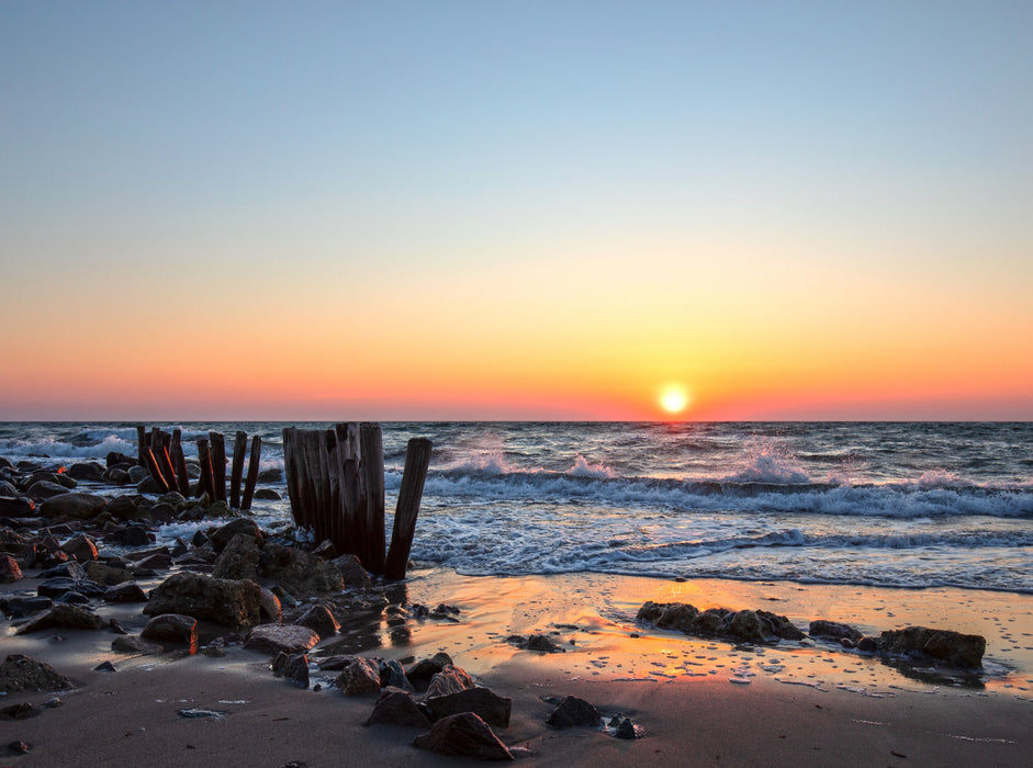 Früh morgens am Ostseestrand 2000 Teile Puzzle quer - CALVENDO Foto-Puzzle'