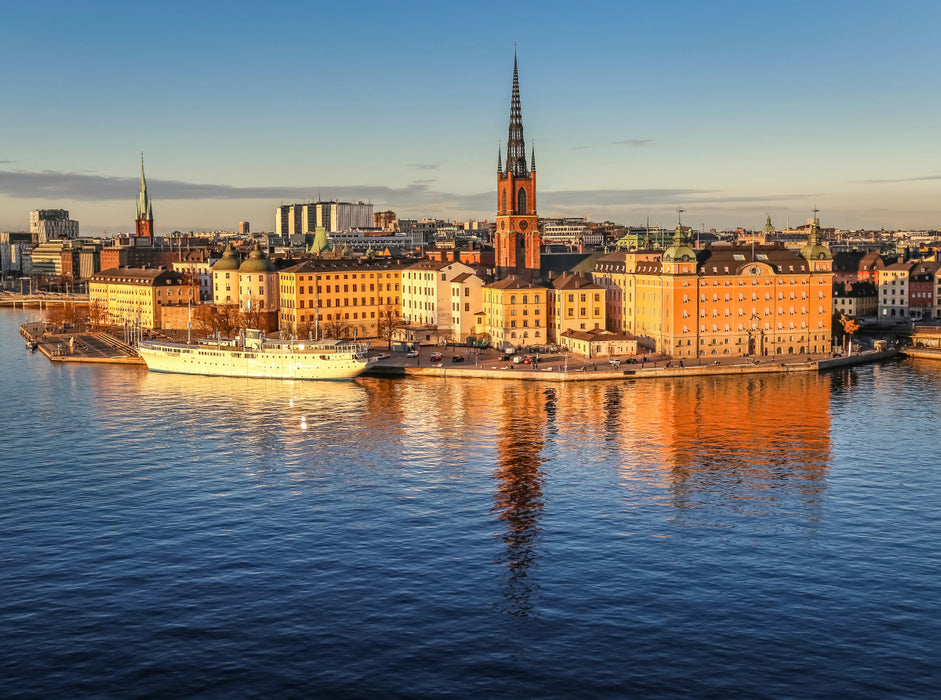 Blick auf die Altstadt Gamla Stan in Stockholm, Schweden 2000 Teile Puzzle quer - CALVENDO Foto-Puzzle'