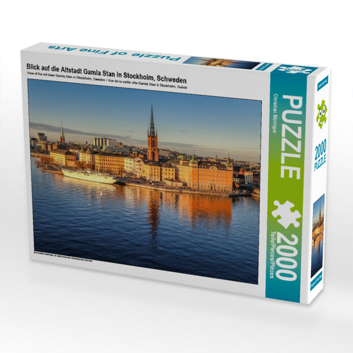 Blick auf die Altstadt Gamla Stan in Stockholm, Schweden 2000 Teile Puzzle quer - CALVENDO Foto-Puzzle'