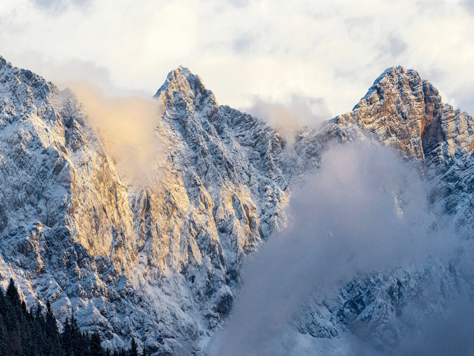 Blick auf den Dachstein bei Sonnenuntergang 1000 Teile Puzzle quer - CALVENDO Foto-Puzzle'