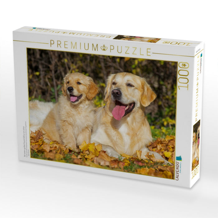 Bei seinem großen Freund fühlt er sich sicher - CALVENDO Foto-Puzzle'