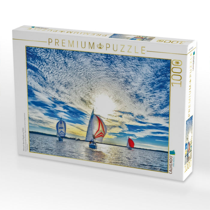 Mittwoch-Abend-Regatta vor Holnis - CALVENDO Foto-Puzzle'