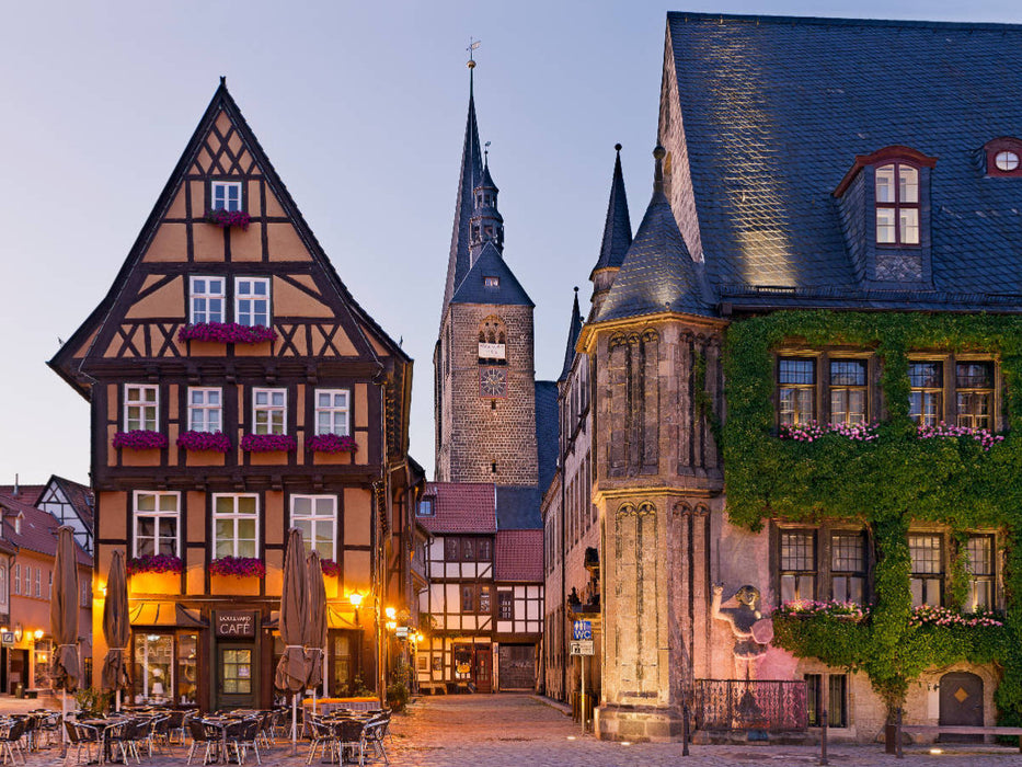 Quedlinburg in der Dämmerung - CALVENDO Foto-Puzzle'