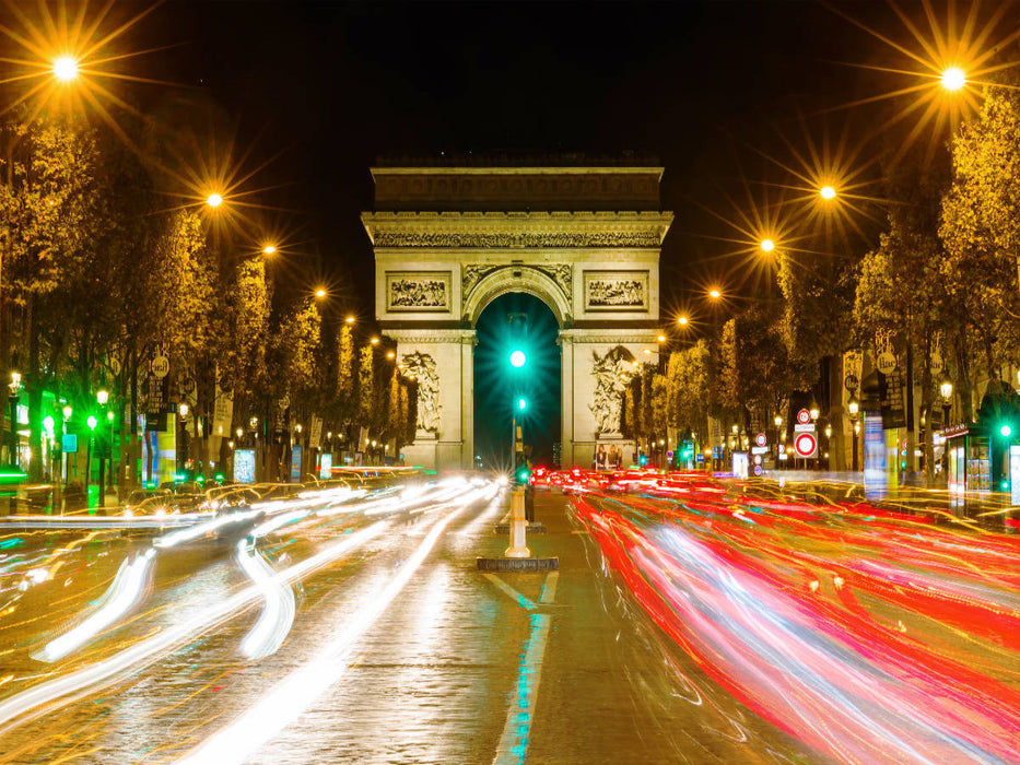 Triumphbogen in Paris bei Nacht - CALVENDO Foto-Puzzle'
