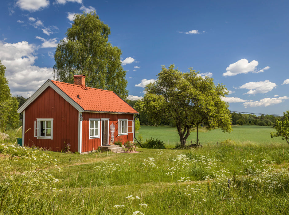 Idyllisches, kleines Sommerhaus in Schweden 2000 Teile Puzzle quer - CALVENDO Foto-Puzzle'