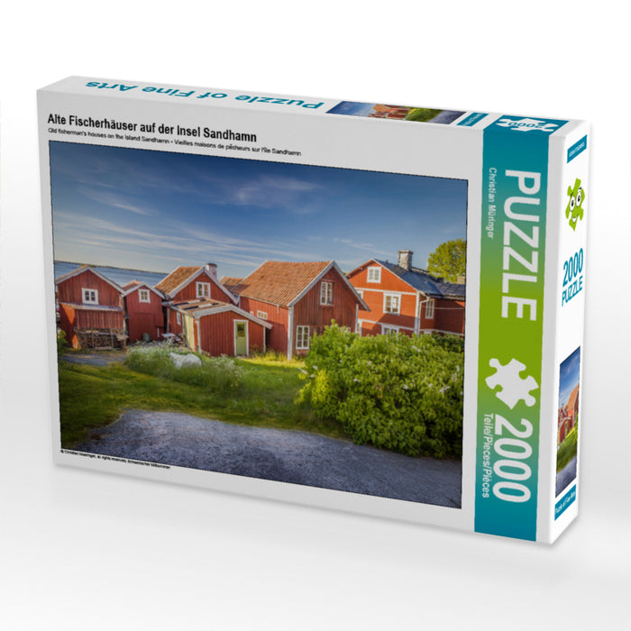 Alte Fischerhäuser auf der Insel Sandhamn 2000 Teile Puzzle quer - CALVENDO Foto-Puzzle'