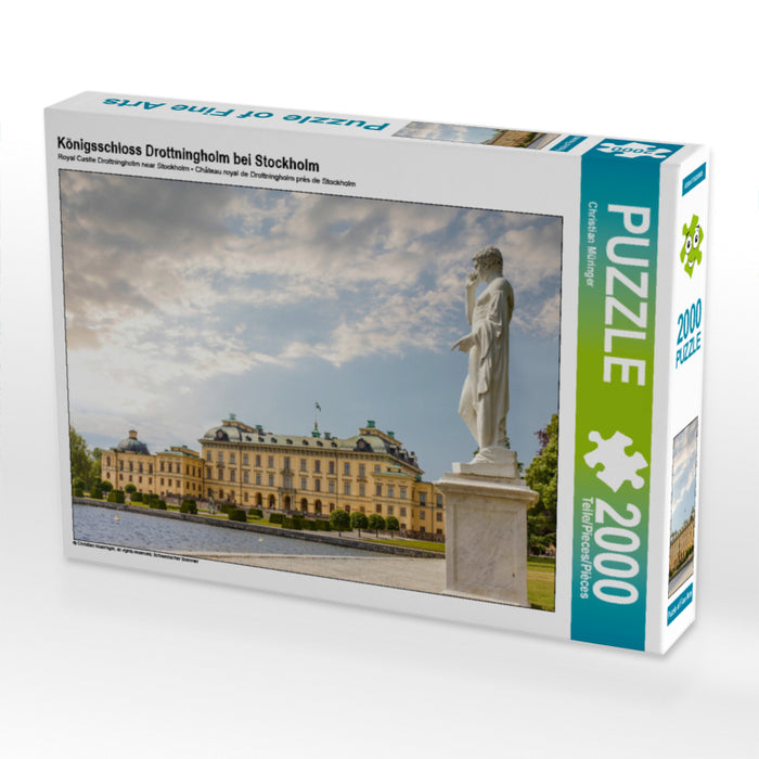 Königsschloss Drottningholm bei Stockholm 2000 Teile Puzzle quer - CALVENDO Foto-Puzzle'