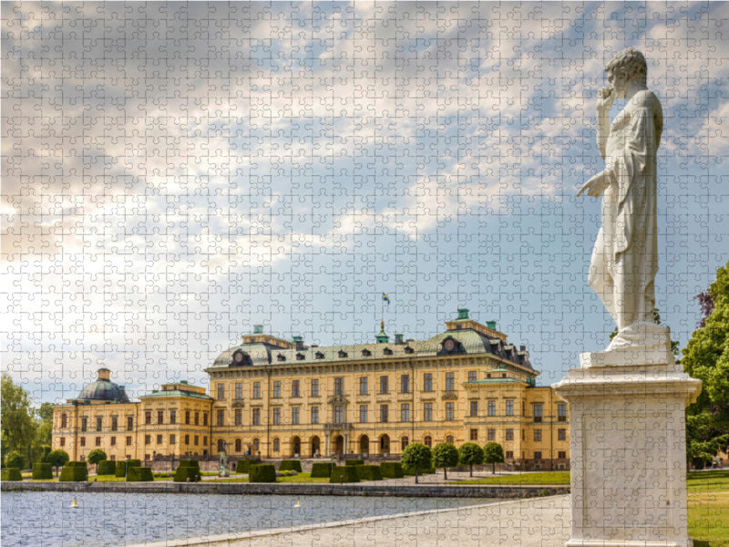 Königsschloss Drottningholm bei Stockholm 2000 Teile Puzzle quer - CALVENDO Foto-Puzzle'