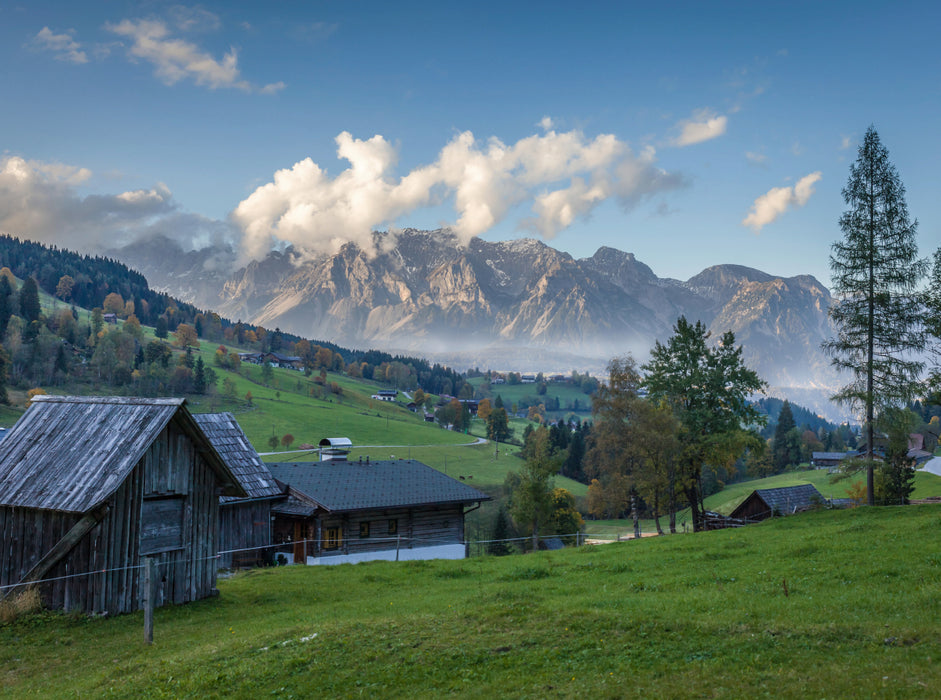 Blick von Schladming zum Dachstein-Massiv 2000 Teile Puzzle quer - CALVENDO Foto-Puzzle'