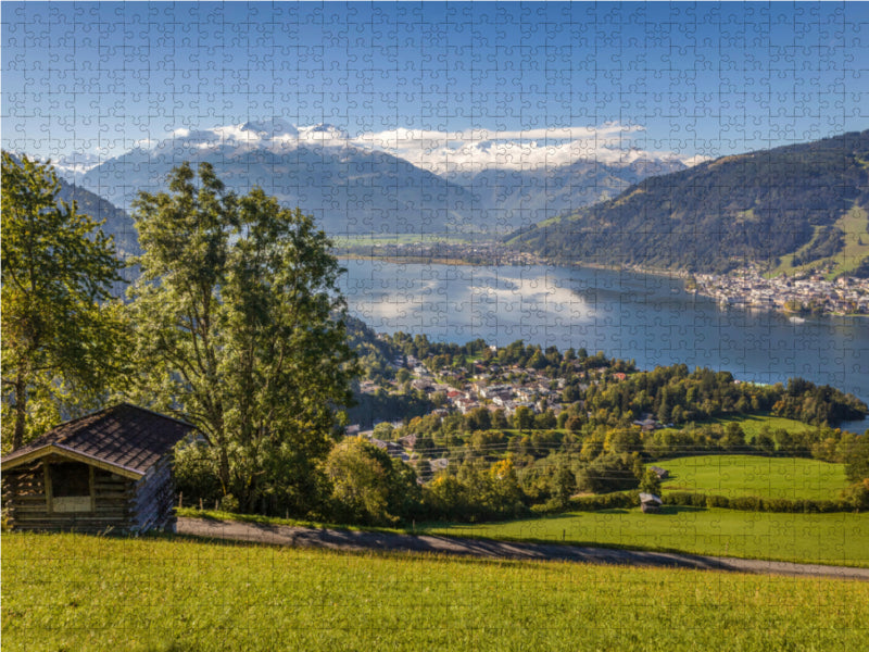 View of Lake Zell - CALVENDO photo puzzle 