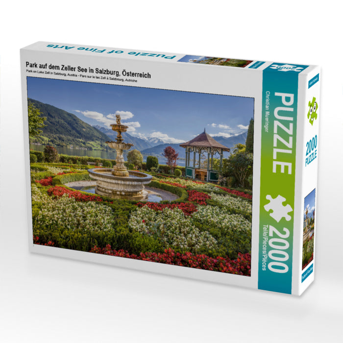 Park auf dem Zeller See in Salzburg, Österreich 2000 Teile Puzzle quer - CALVENDO Foto-Puzzle'