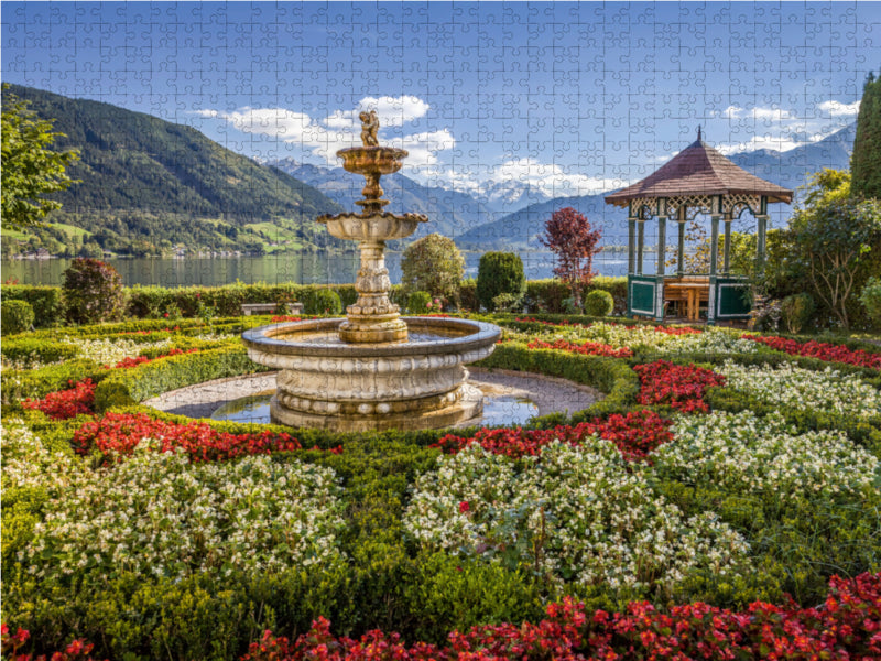 Park auf dem Zeller See in Salzburg, Österreich 2000 Teile Puzzle quer - CALVENDO Foto-Puzzle'