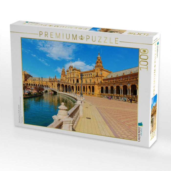 Plaza de Espana in Sevilla, Spanien - CALVENDO Foto-Puzzle'