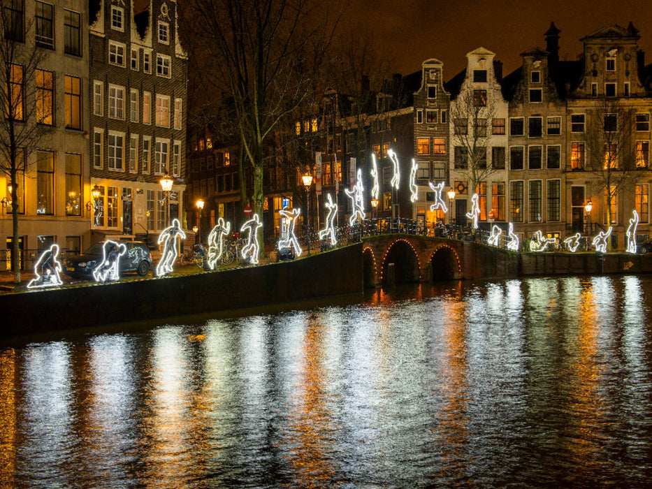 Run and Jump in Amsterdam - Holland - CALVENDO Foto-Puzzle'
