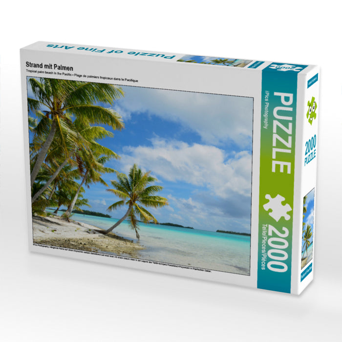 Strand mit Palmen 2000 Teile Puzzle quer - CALVENDO Foto-Puzzle'