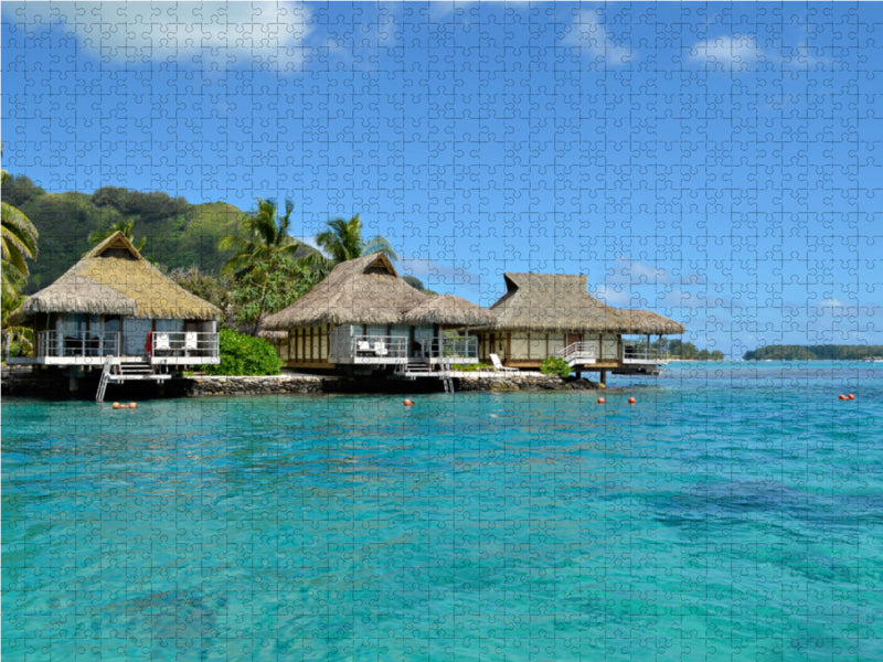 Polynesian holiday bungalows - CALVENDO photo puzzle 