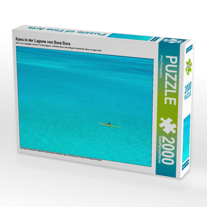 Kanu in der Lagune von Bora Bora 2000 Teile Puzzle quer - CALVENDO Foto-Puzzle'