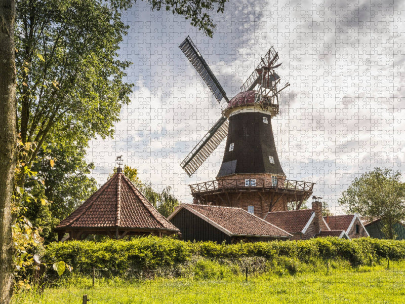 Mühle an der Ostfriesischen Mühlenstraße - CALVENDO Foto-Puzzle'