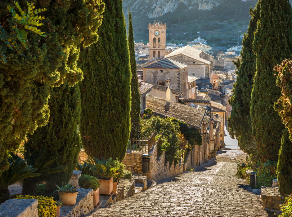 Kreuzweg zum Kalvarienberg in Pollenca auf Mallorca 2000 Teile Puzzle quer - CALVENDO Foto-Puzzle'