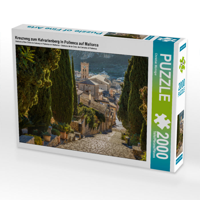 Kreuzweg zum Kalvarienberg in Pollenca auf Mallorca 2000 Teile Puzzle quer - CALVENDO Foto-Puzzle'