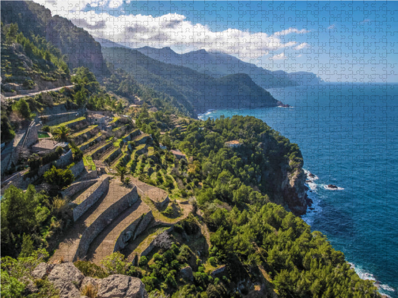 Terrassen bei Banyalbufar auf Mallorca, Spanien 2000 Teile Puzzle quer - CALVENDO Foto-Puzzle'