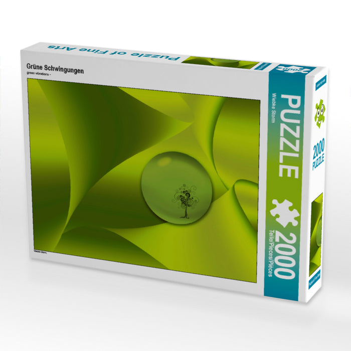 Grüne Schwingungen 2000 Teile Puzzle quer - CALVENDO Foto-Puzzle'