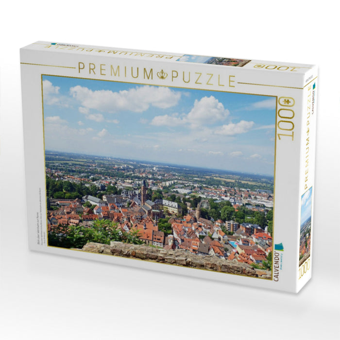 Blick über Weinheim zur Kerve - CALVENDO Foto-Puzzle'