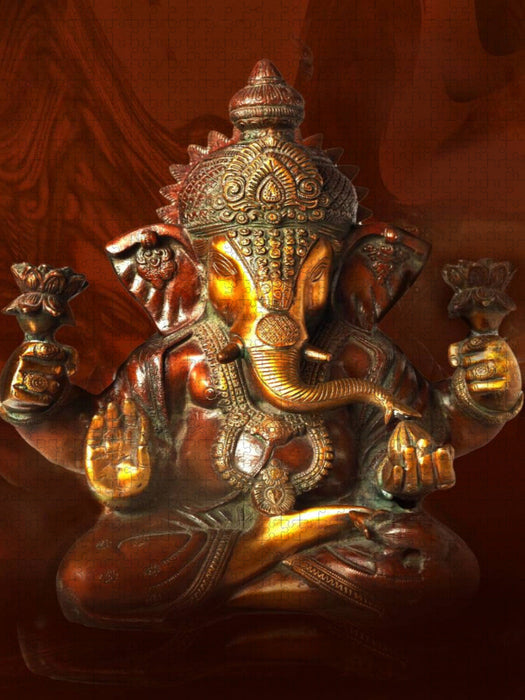 Ganesha, der überaus beliebte Überwinder aller Schwierigkeiten und Hindernisse - CALVENDO Foto-Puzzle'