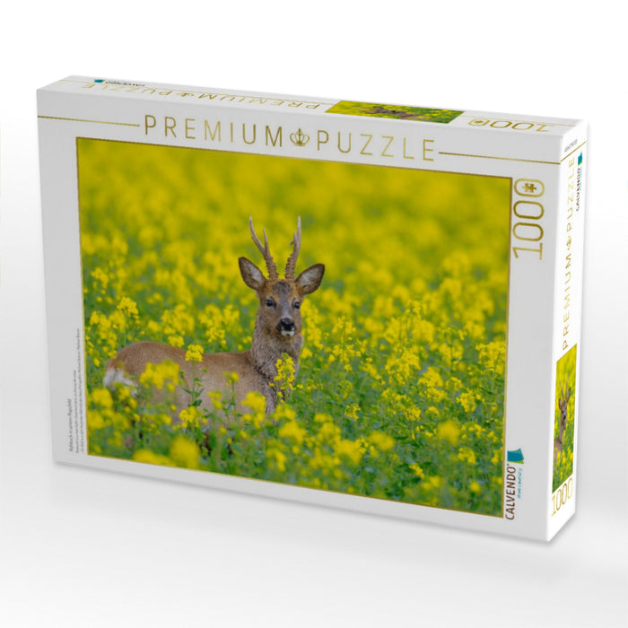 Rehbock in einem Rapsfeld - CALVENDO Foto-Puzzle'