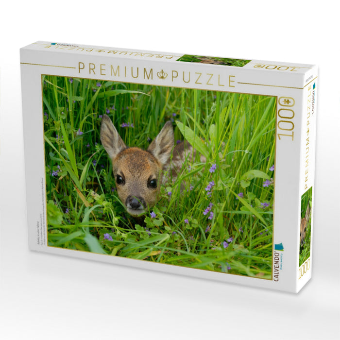 Rehkitz in einer Wiese 1000 Teile Puzzle quer - CALVENDO Foto-Puzzle'