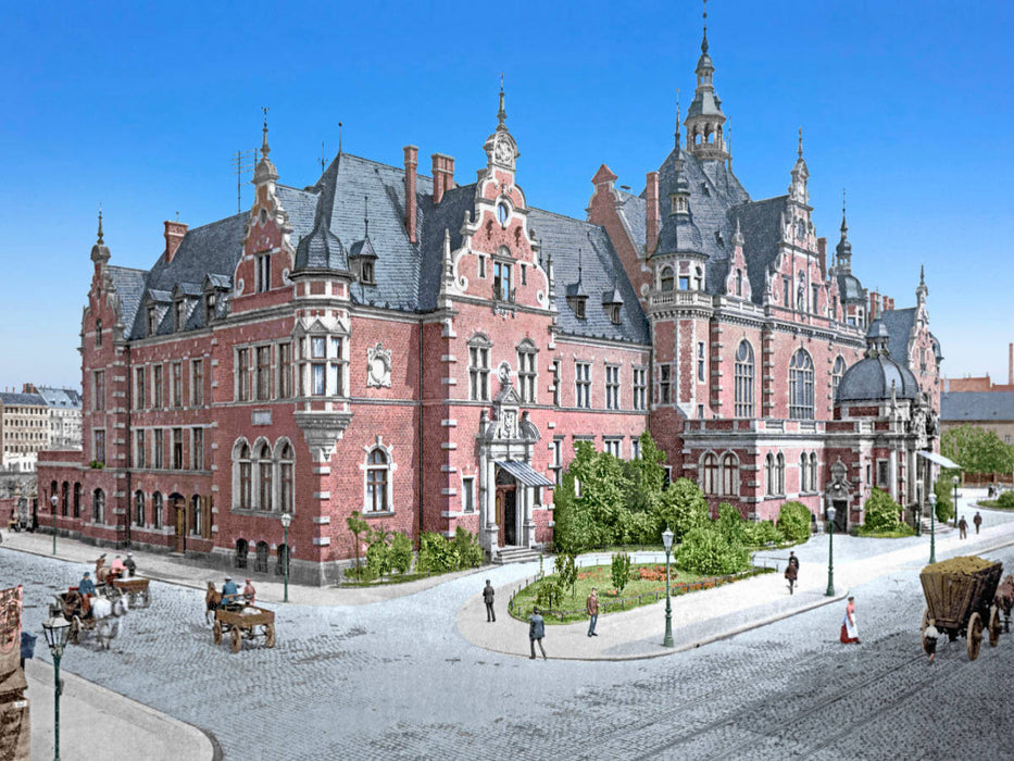 Leipzig - Bourse des libraires vers 1900 - Puzzle photo CALVENDO 