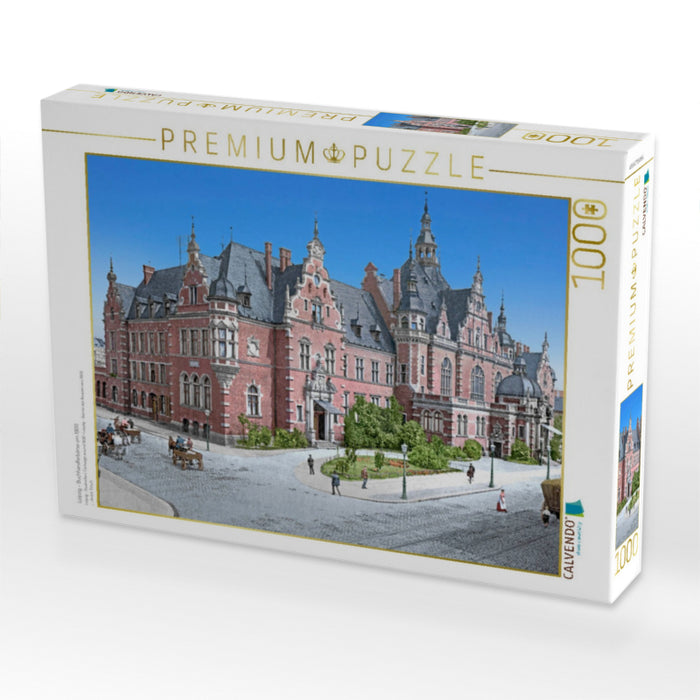 Leipzig - Bourse des libraires vers 1900 - Puzzle photo CALVENDO 