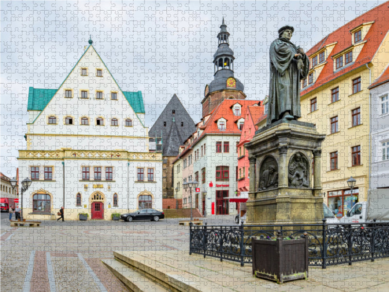 Marktplatz Lutherstadt Eisleben 2000 Teile Puzzle quer - CALVENDO Foto-Puzzle'