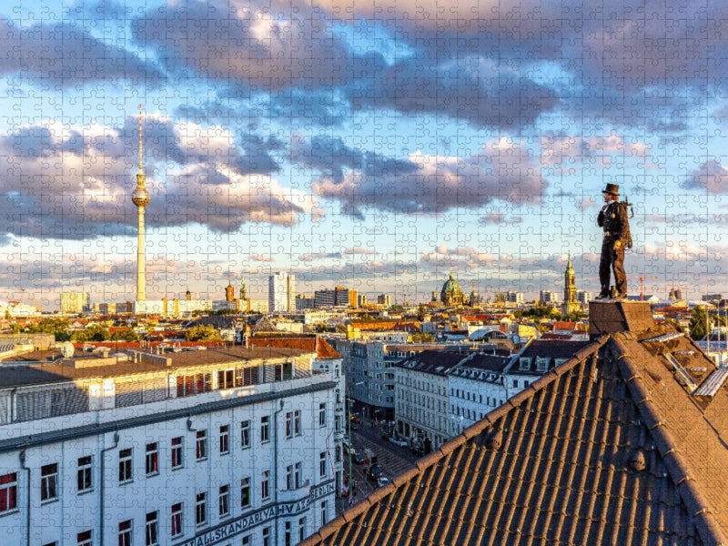 Chimney sweep at the Berlin TV tower - CALVENDO photo puzzle 