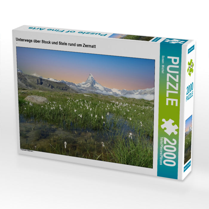 Unterwegs über Stock und Stein rund um Zermatt 2000 Teile Puzzle quer - CALVENDO Foto-Puzzle'
