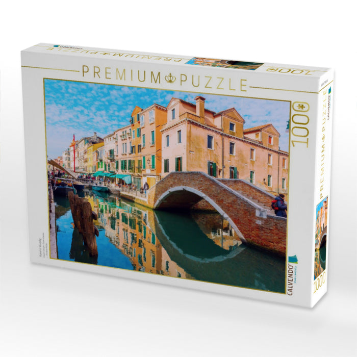 Kanal in Venedig - CALVENDO Foto-Puzzle'