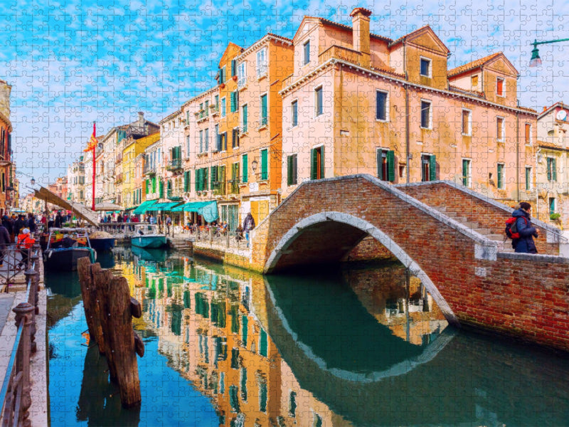 Kanal in Venedig - CALVENDO Foto-Puzzle'