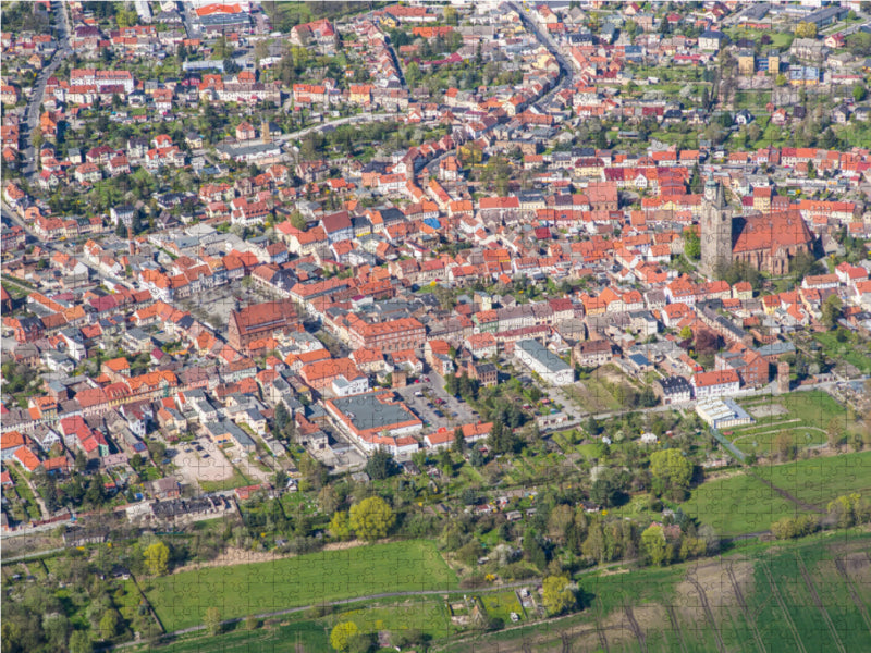 Stadtzentrum Jüterbog (Luftbild) 2000 Teile Puzzle quer - CALVENDO Foto-Puzzle'