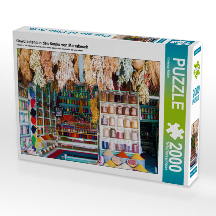 Gewürzstand in den Souks von Marrakesch 2000 Teile Puzzle quer - CALVENDO Foto-Puzzle'