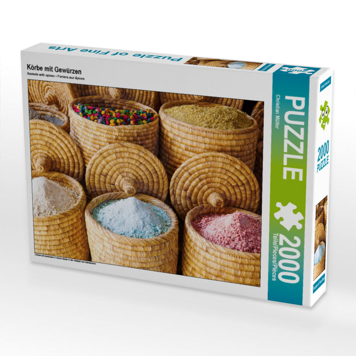 Körbe mit Gewürzen 2000 Teile Puzzle quer - CALVENDO Foto-Puzzle'