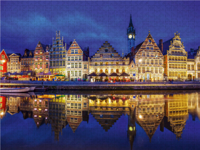 Graslei at night - CALVENDO photo puzzle 